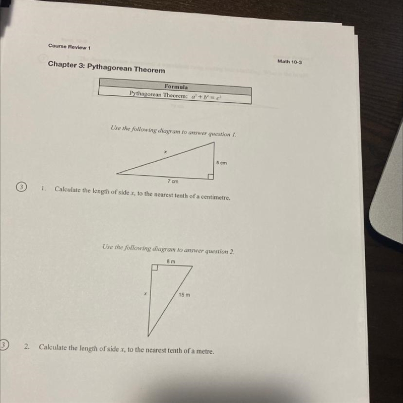 Pythagorean Theorem please show all work! Thanks-example-1