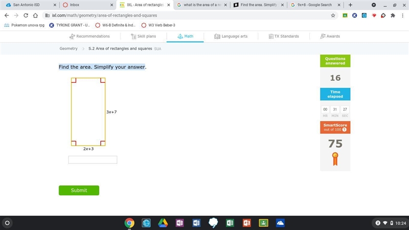 Find the area. Simplify your answer-example-1