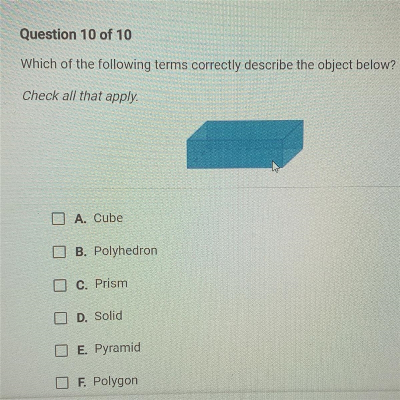 Which of the following terms correctly describe the object below? Check all that apply-example-1