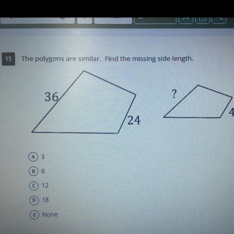 Find the missing side length-example-1