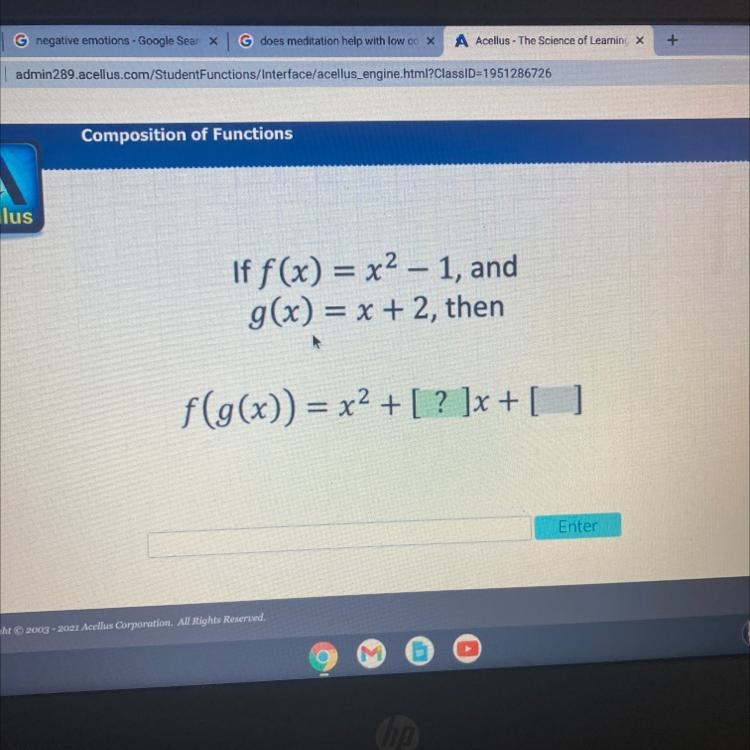 If f(x) = x2 – 1, and g(x) = x + 2, then f(g(x)) = [ ? ]x2+[ ]x+]-example-1