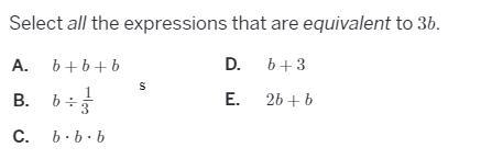 PLS HELP Select all the expressions that are equivalent to 3b-example-1