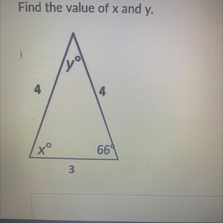 Find the value of X and y need asap-example-1