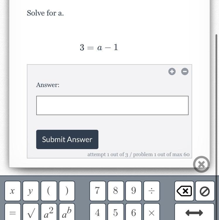 Pls help?!!! 3 = a — 1-example-1