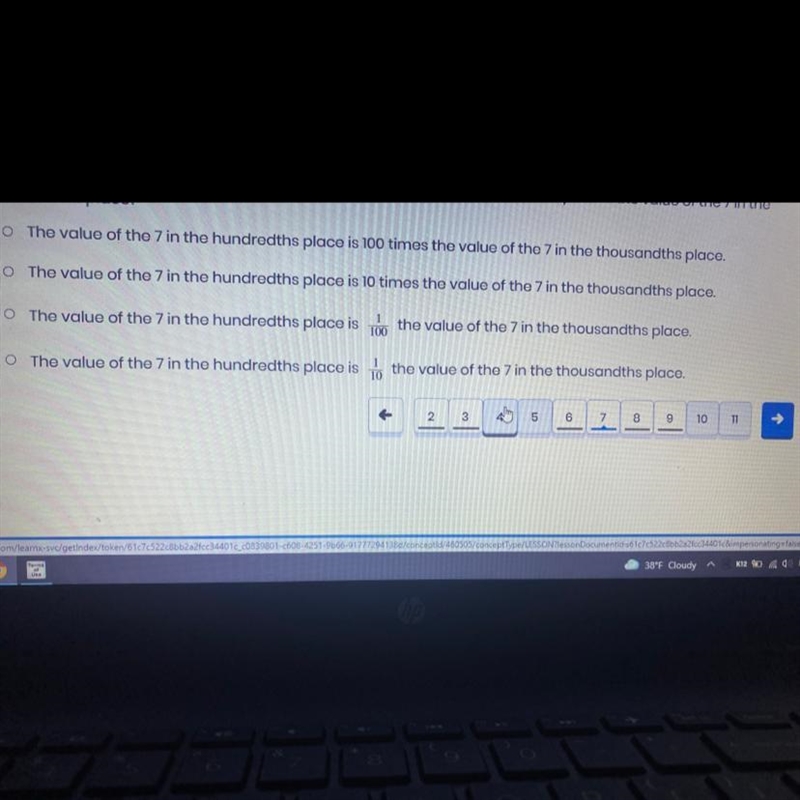 In the number 5.3779, how does the value of 7 in the hundredths place compare to the-example-1