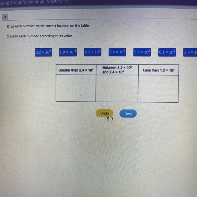 Drag each number to the correct location on the table. Classify each number according-example-1