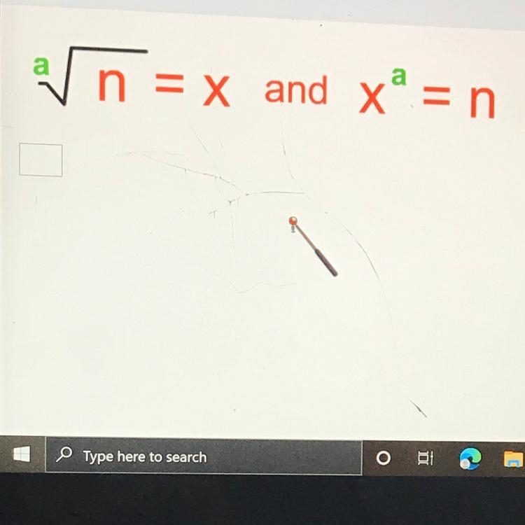 Using this relationship between exponents and roots, find the fifth root of 32.-example-1