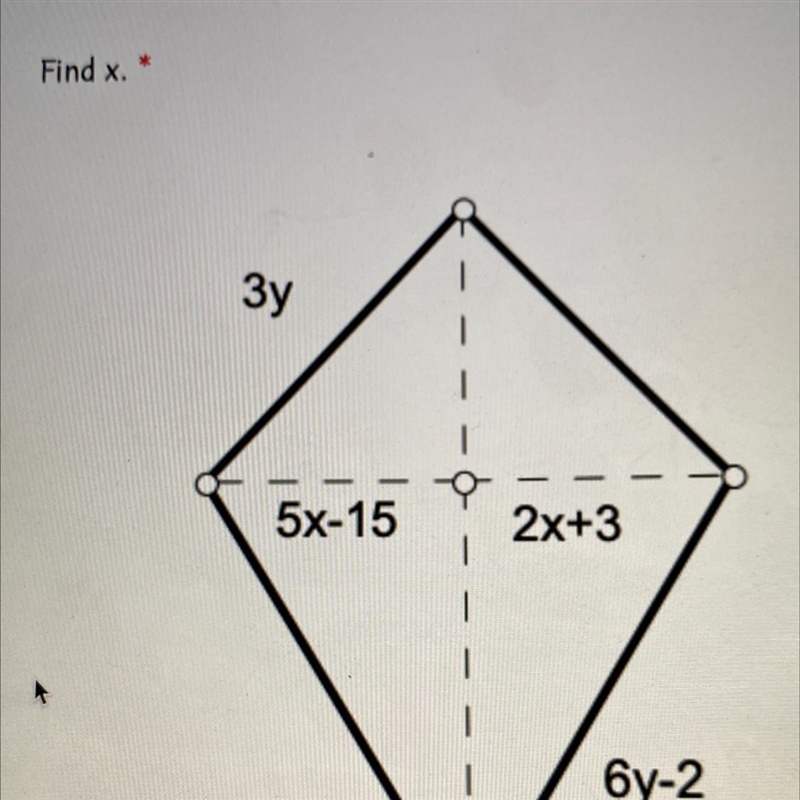 Find x This is a kite from geometry-example-1