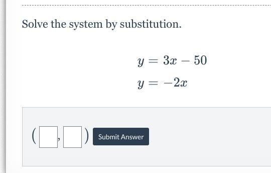 Solve the system by substitution.-example-1