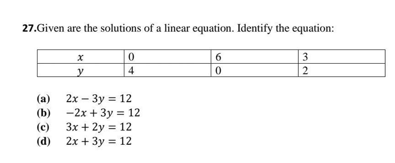 Given are the solutions of a linear equation. Identify the equation: 0 6 3 4 0 2 (a-example-1