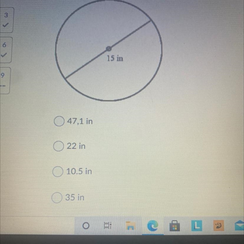 Find the circumference of the circle.-example-1