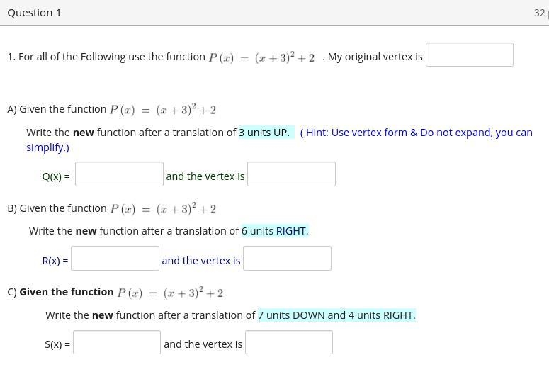 For all of the Following use the function LaTeX: P\left(x\right)\:=\:\left(x+3\right-example-1