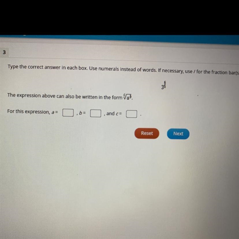 Please help!! Type the correct answer in each box. Use numerals instead of words.-example-1