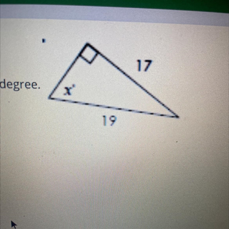 Solve for x. round your answer to the nearest whole degree.-example-1