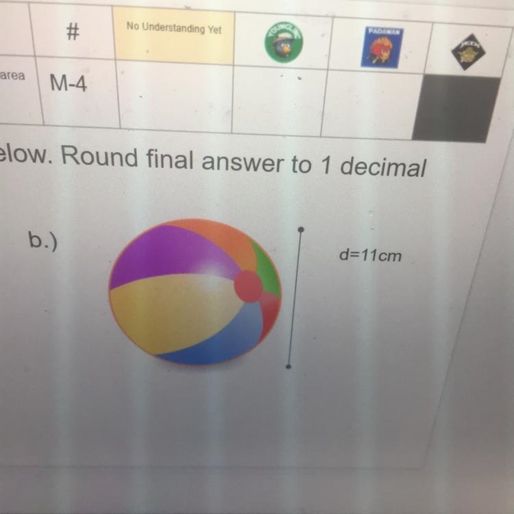 What is the surface area if this sphere?-example-1