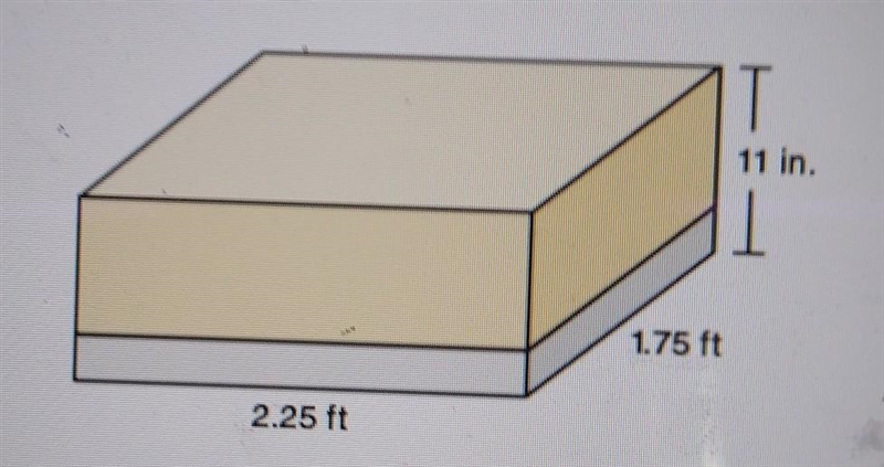 The figure shows a tank in the form of a rectangular prism that is 25% full of water-example-1