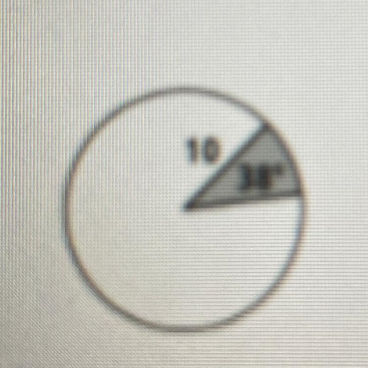 What is the area of the shaded sector? (Round to the nearest tenth) 10 38-example-1