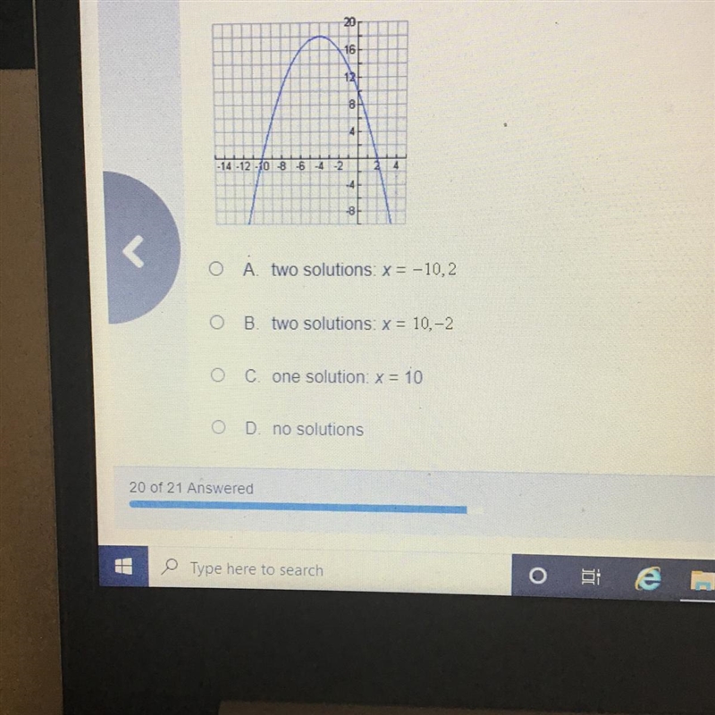 Use the graph of f(x) to find the solution to the equation f(x)=0-example-1