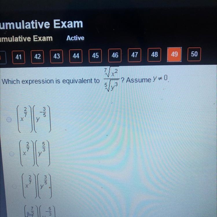 Which expression is equivalent to?-example-1