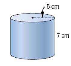 B) Suppose that you increase the height of this cylinder by 10 cm. By how much does-example-1