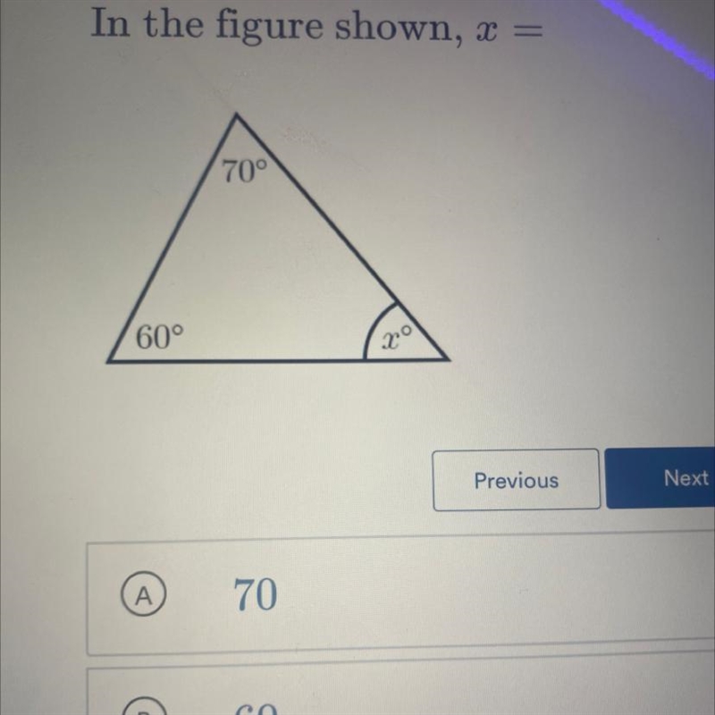 In the figure shown, x=-example-1