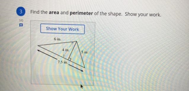 Find the area and perimeter of the shape above-example-1