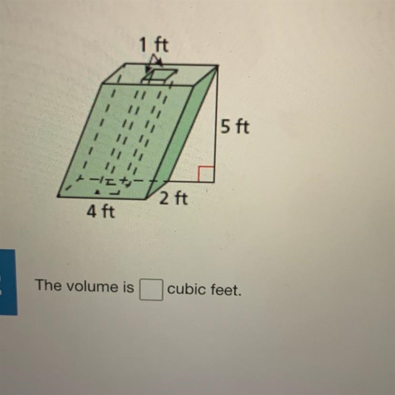 Find the volume of the composite solid. 1 ft 5 ft I2+ 2 ft 4 ft-example-1