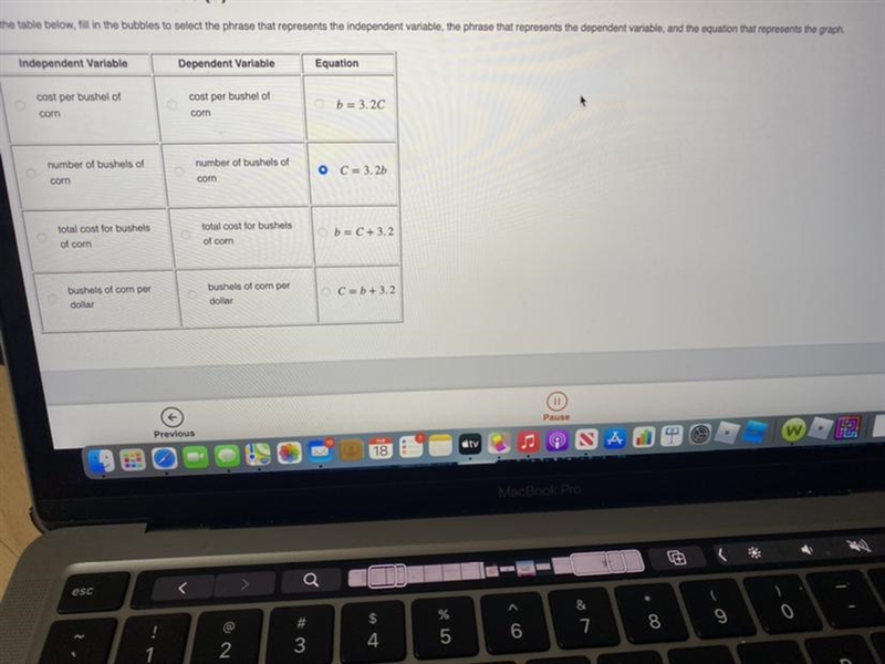 I HAVE THE EQATION I NEED THE INDEPENDENT AND DEPENT VARBLE-example-1