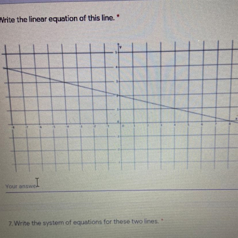 Write the linear equation of this line.-example-1