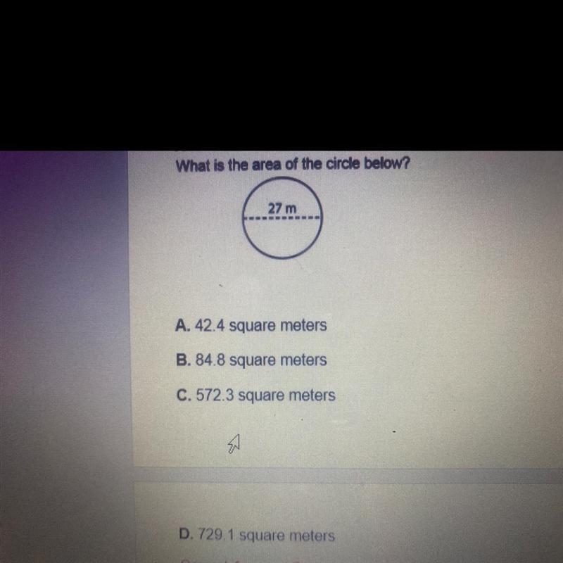 What is the area of the circle?-example-1