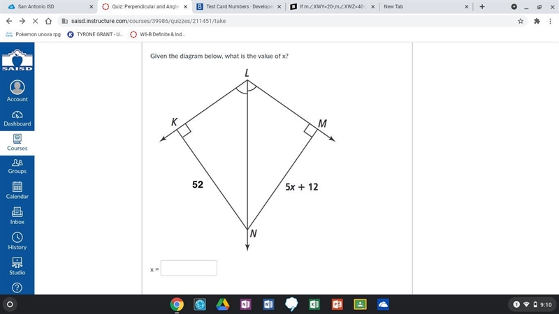 Given the diagram below, what is the value of x?-example-1