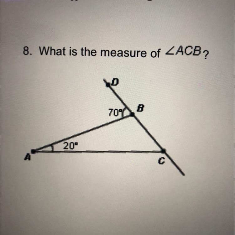 8. What is the measure of ZACB ? 50 points^^-example-1