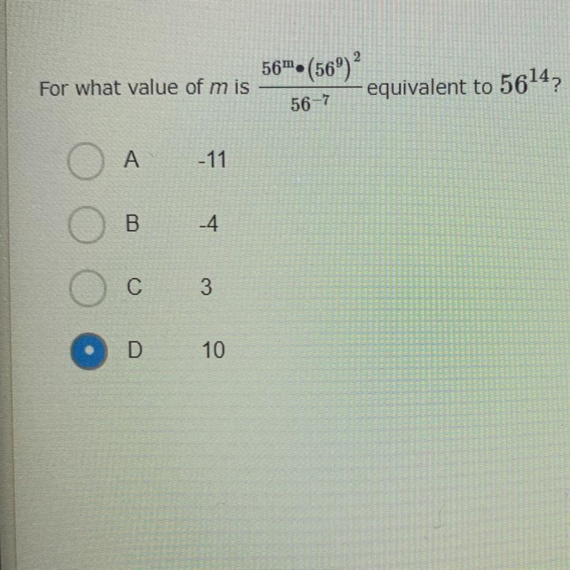 For what value of m is equivalent to..-example-1