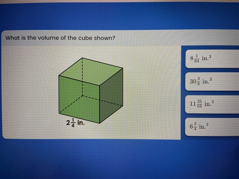 What is the volume of the cube shown???-example-1