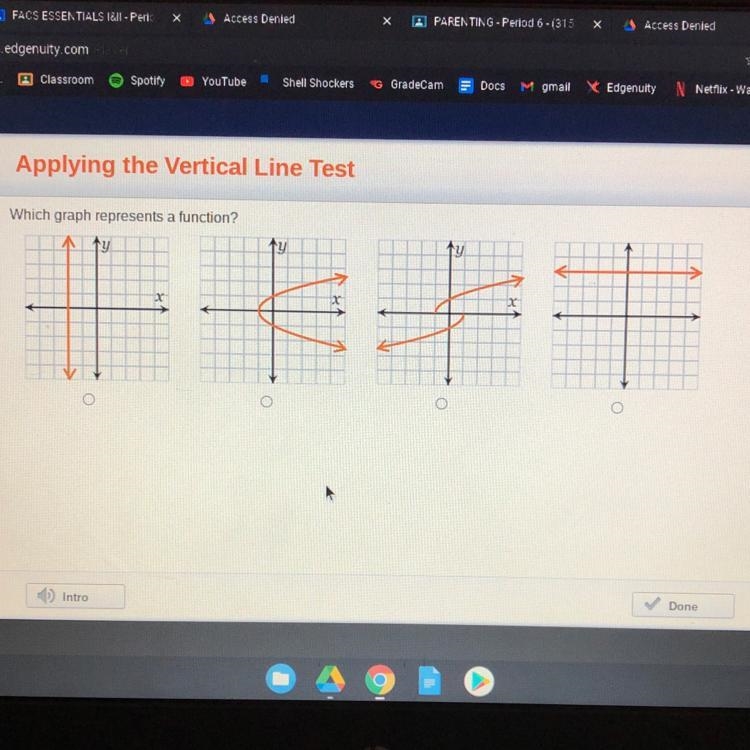 Which graph represents a function-example-1