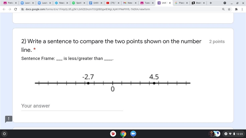 1. Place these numbers in order from least to greatest: -3, 3.1, 6, 1/4, -2.5, 0 2 is-example-1