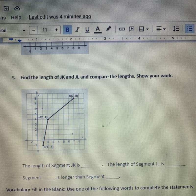 Help me please. I need to find the length of jk and jp and compare the lengths-example-1