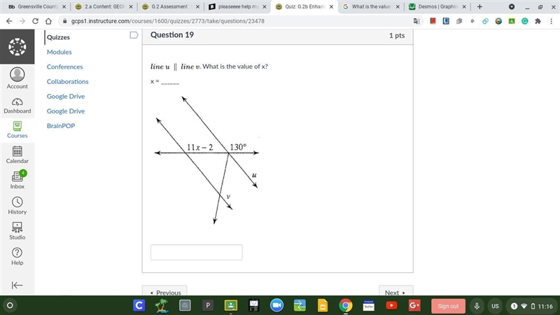 What is the value of x-example-1