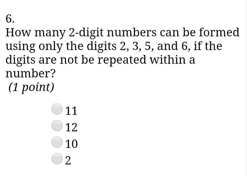 How many 2-digit numbers can be formed using only the digits 2, 3, 5 and 6, if the-example-1