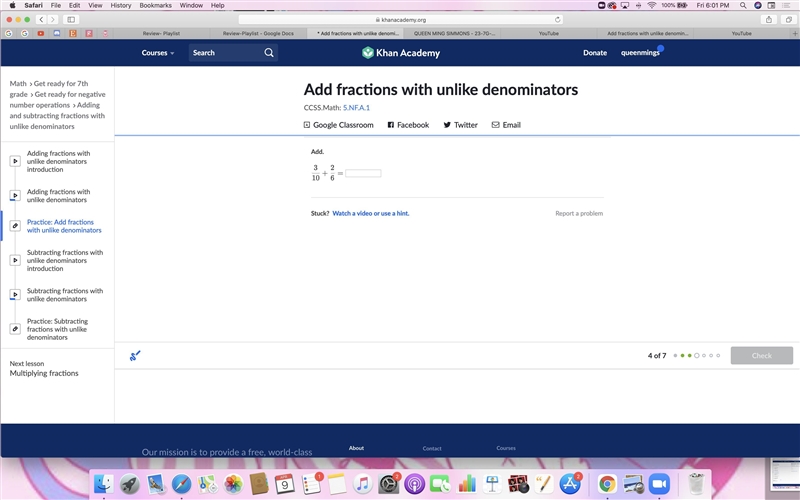 Add fractions with unlike denominators-example-1