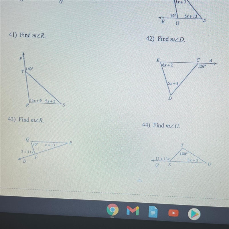 Find the measure of the angle indicated... please help-example-1