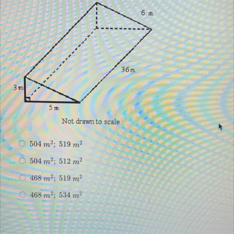 Determine the lateral area and surface area of the given prism. Round answers to the-example-1