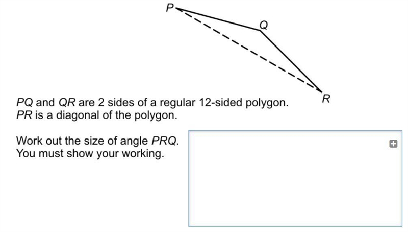 Work out the size of angle PRQ.show working out-example-1