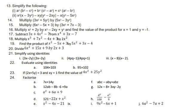 ALGEBRAIC EXPRESSION, FACTORIZATION AND IDENTITIES... pls help me in this... (2)​-example-1