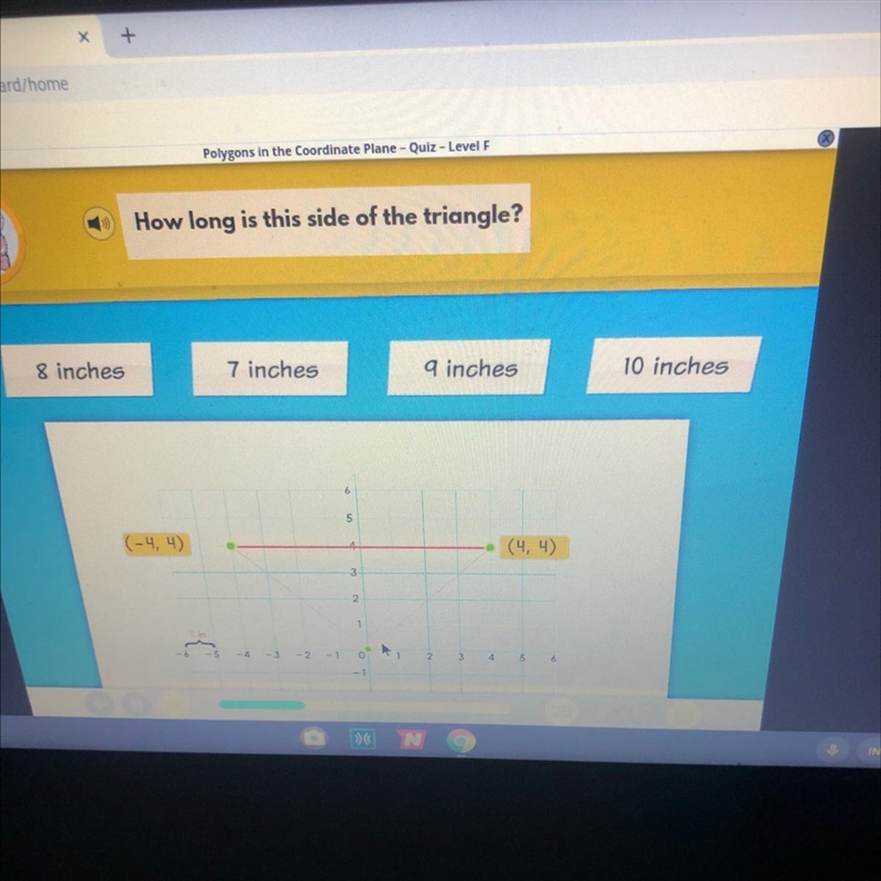 How long is the side of the triangle ?-example-1