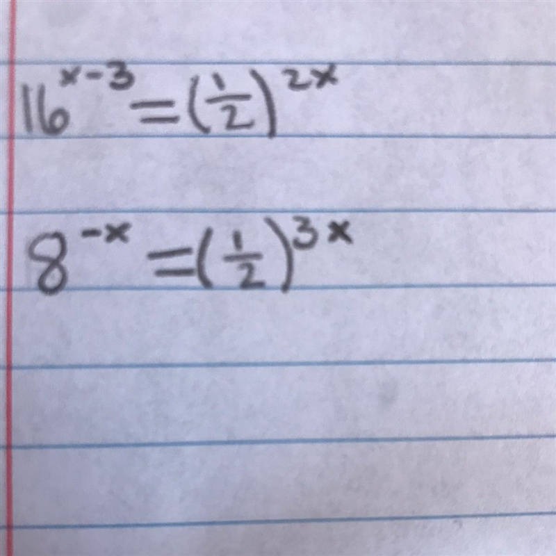 Can see please help me with the 2 equations (in the picture) find x-example-1