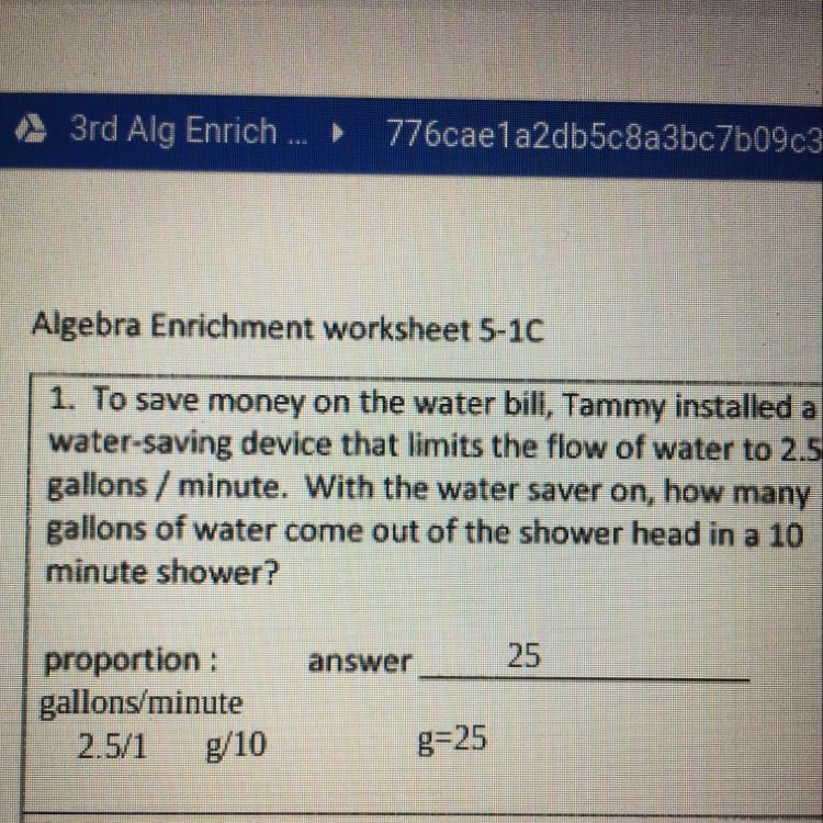 with the water saver on (from #1) how many gallons of water would be used (60 minutes-example-1