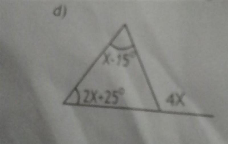 Find the value of x of triangle ​-example-1