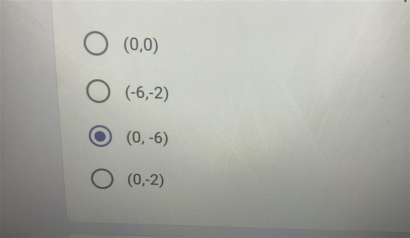 Which coordinates would be the coordinates of one other point that would be on the-example-1