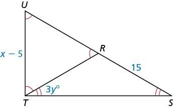 Find the values of x and y in the d-example-1